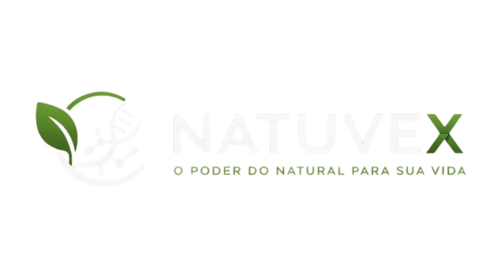 Logo Natuvex identidade visual de marca de produtos naturais e bem-estar